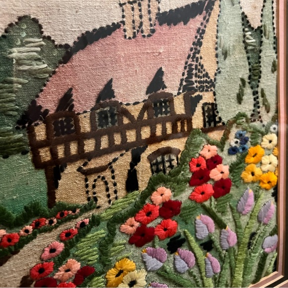Embroidered Cottage Picture - Picture 4 of 4